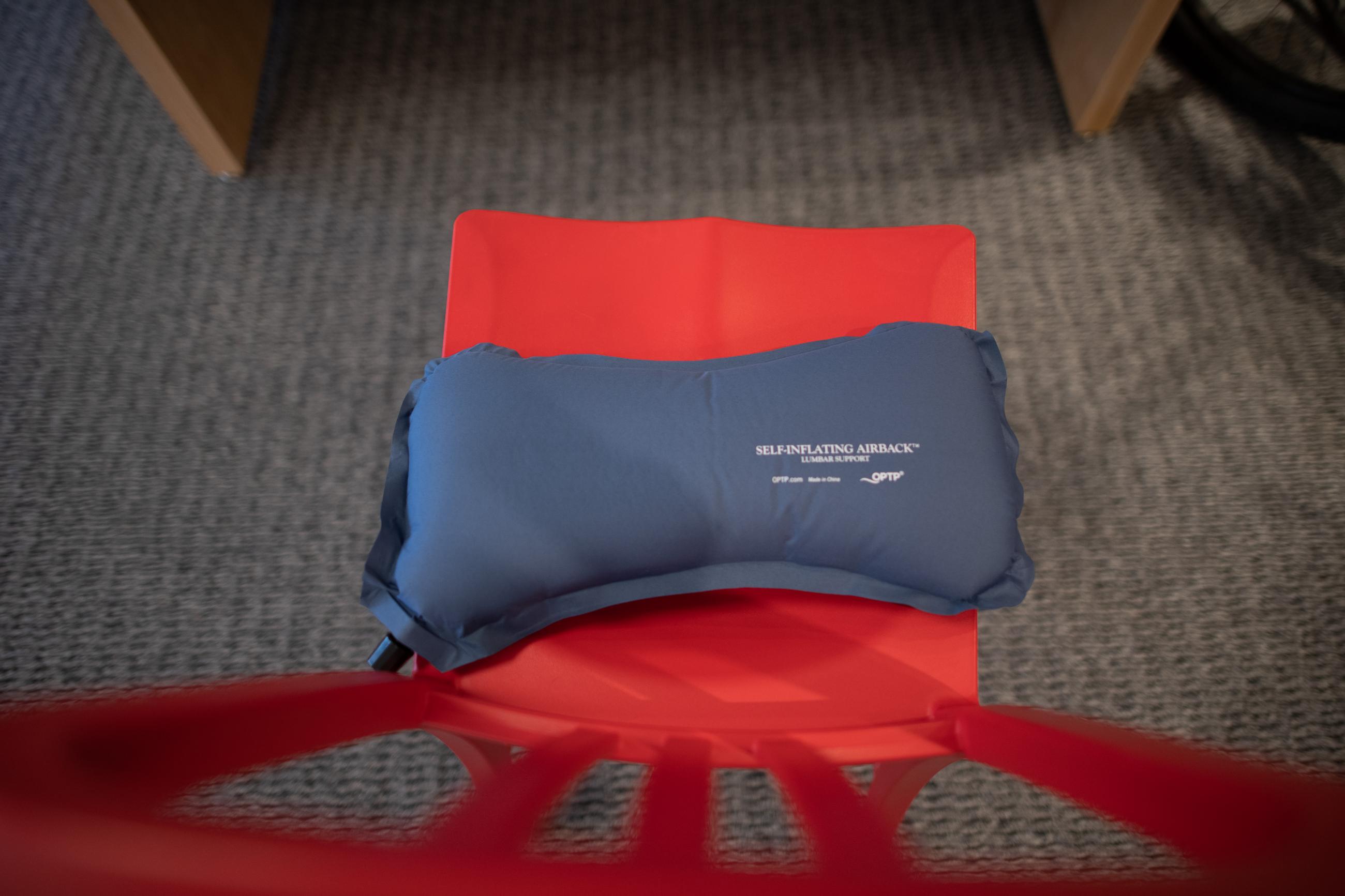 self inflating McKenzie physical therapy lumbar roll