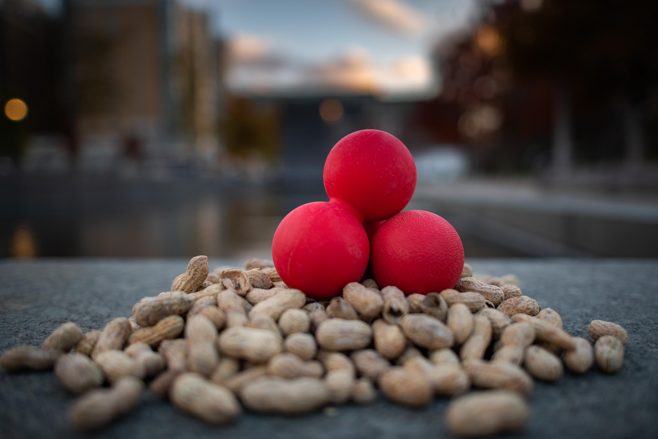 red double lacrosse ball physical therapy peanut