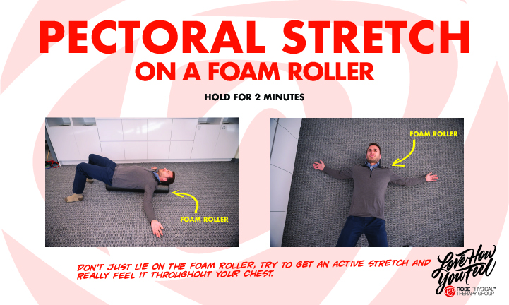 best washington dc physical therapy pectoral stretch on foam roller rose