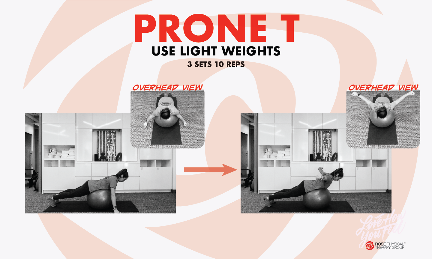 prone T rotator cuff shoulder physical therapy