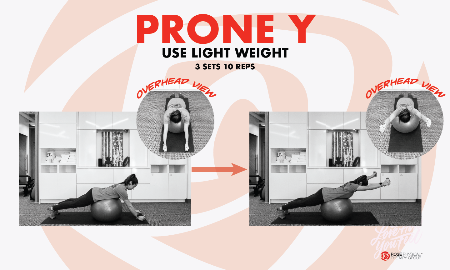 prone Y rotator cuff shoulder physical therapy