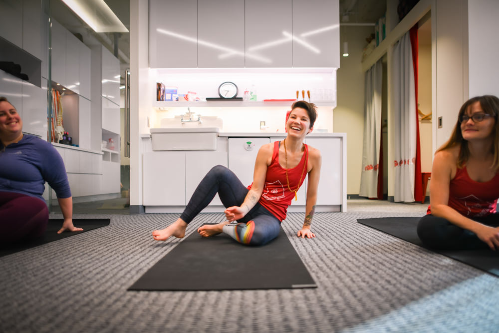 yoga fun at rose physical therapy in navy yard washington dc